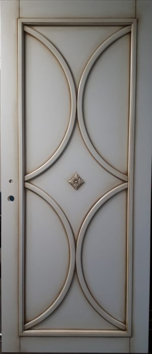 Межкомнатная дверь в профиле массив (эмаль с патиной) Казань